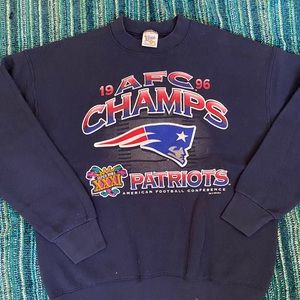 1996 AFC Champs New England Patriots CrewNeck Sweatshirt Men’s Large